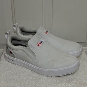 XTRATUF LITE‎ SHARKBYTE 2 WHITE CANVAS SLIP ON WOMENS SIZE 8.5 M. EUC. XSW2100